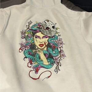 DGK White Sweater with Colorful Graphic